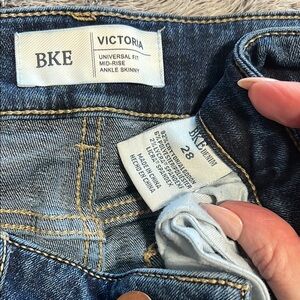 BKE Victoria Mid-Rise Ankle Skinny Jeans - Blue